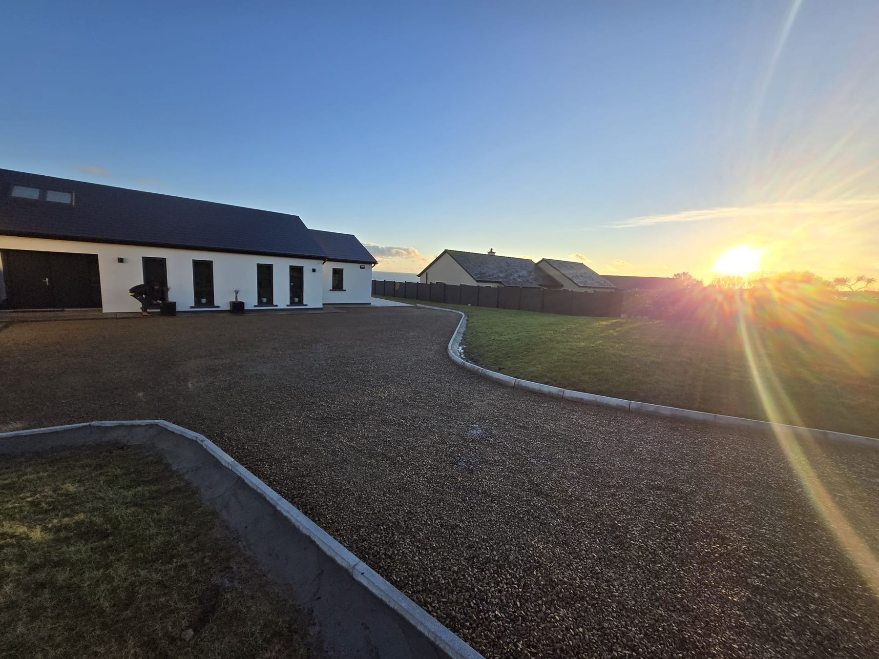 Completed chip and tar surfacing in County Wexford